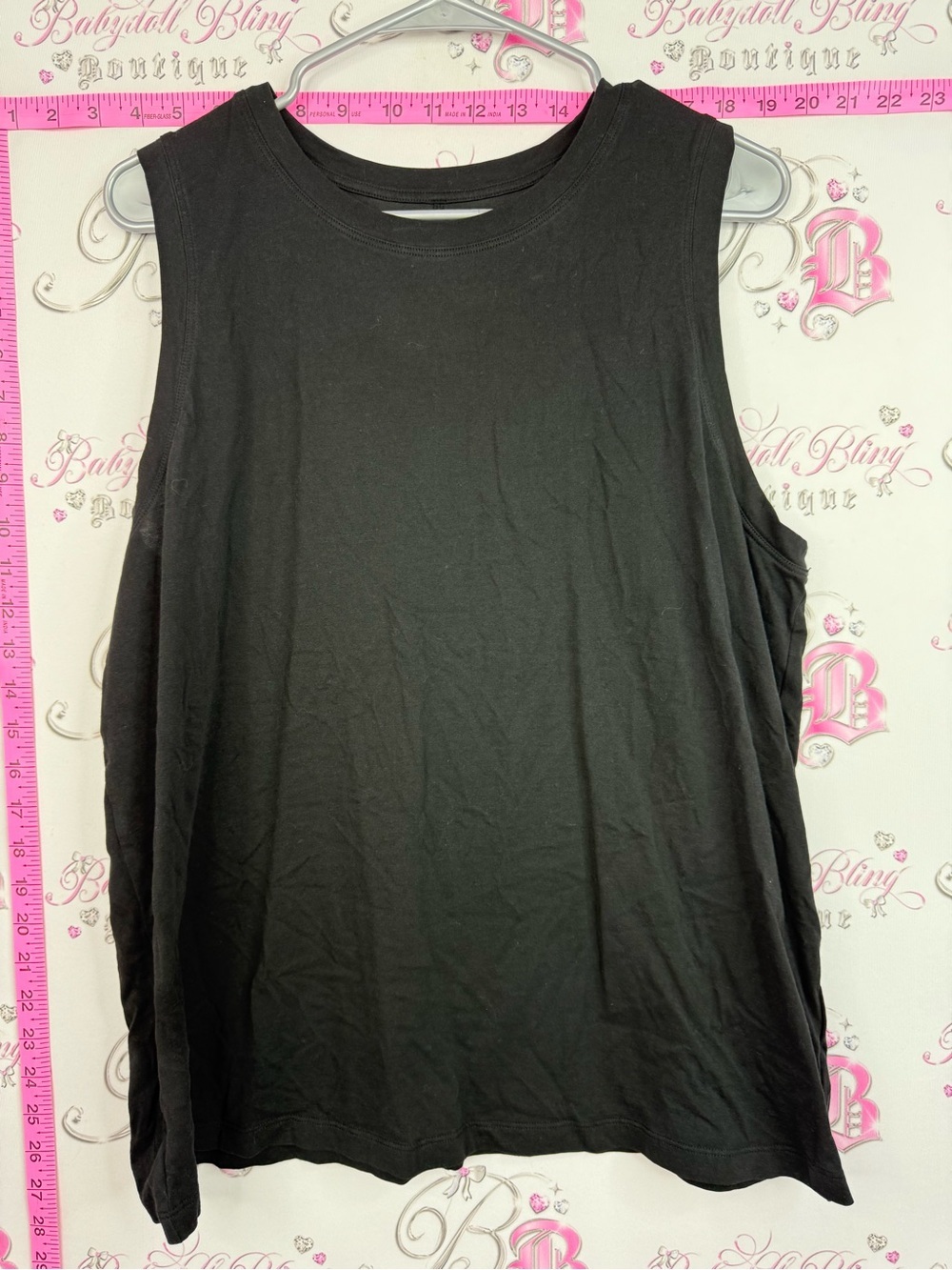 Kersh tank top Black Sleeveless Tank Top